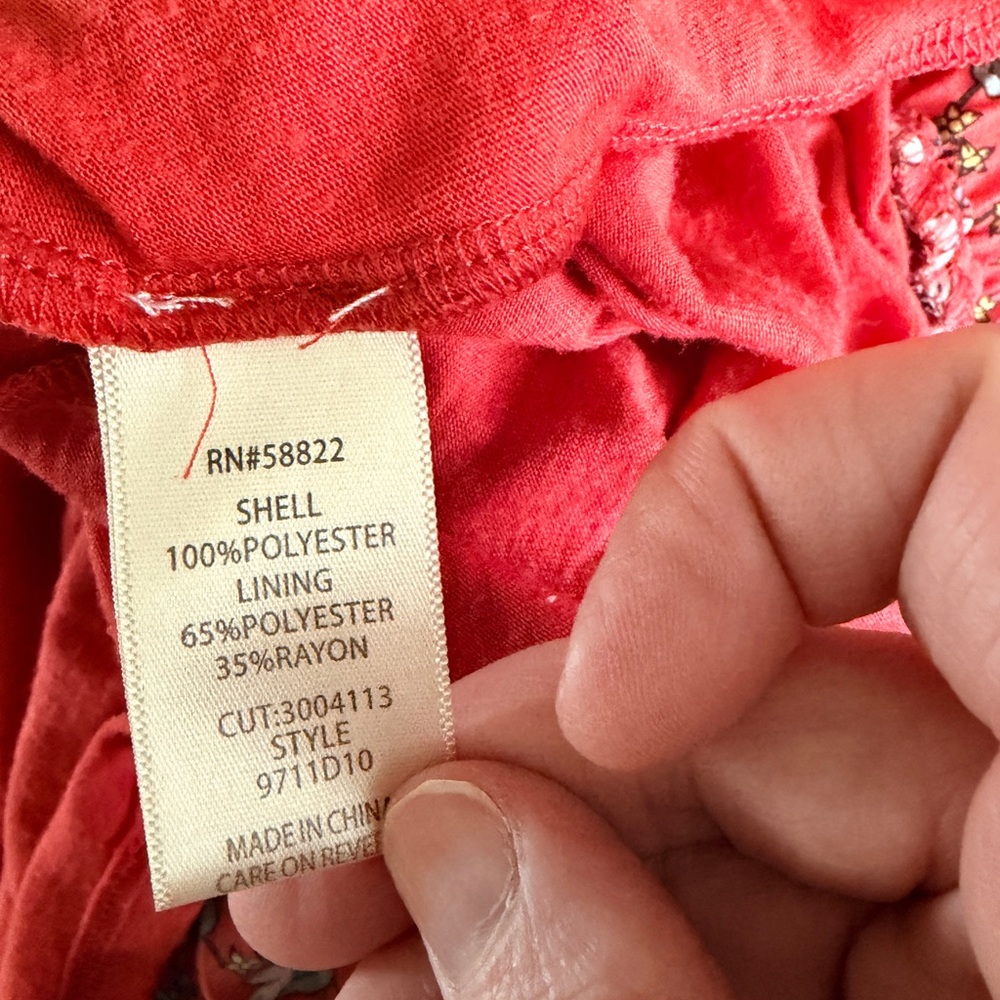 Max Studio Red A-Line Skirt Large - Picture 6 of 6